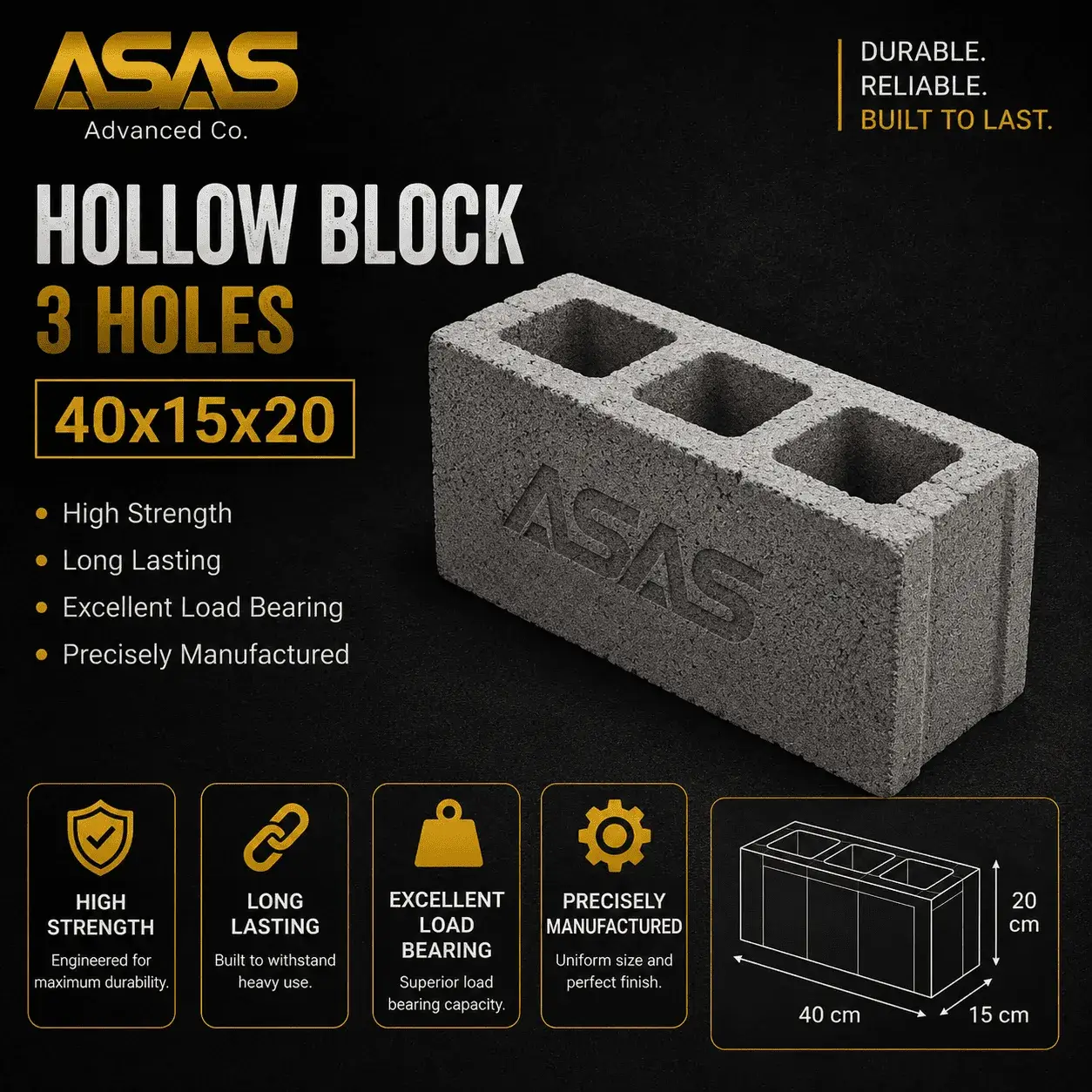 ASAS Advanced Co concrete block production factory in Saudi Arabia